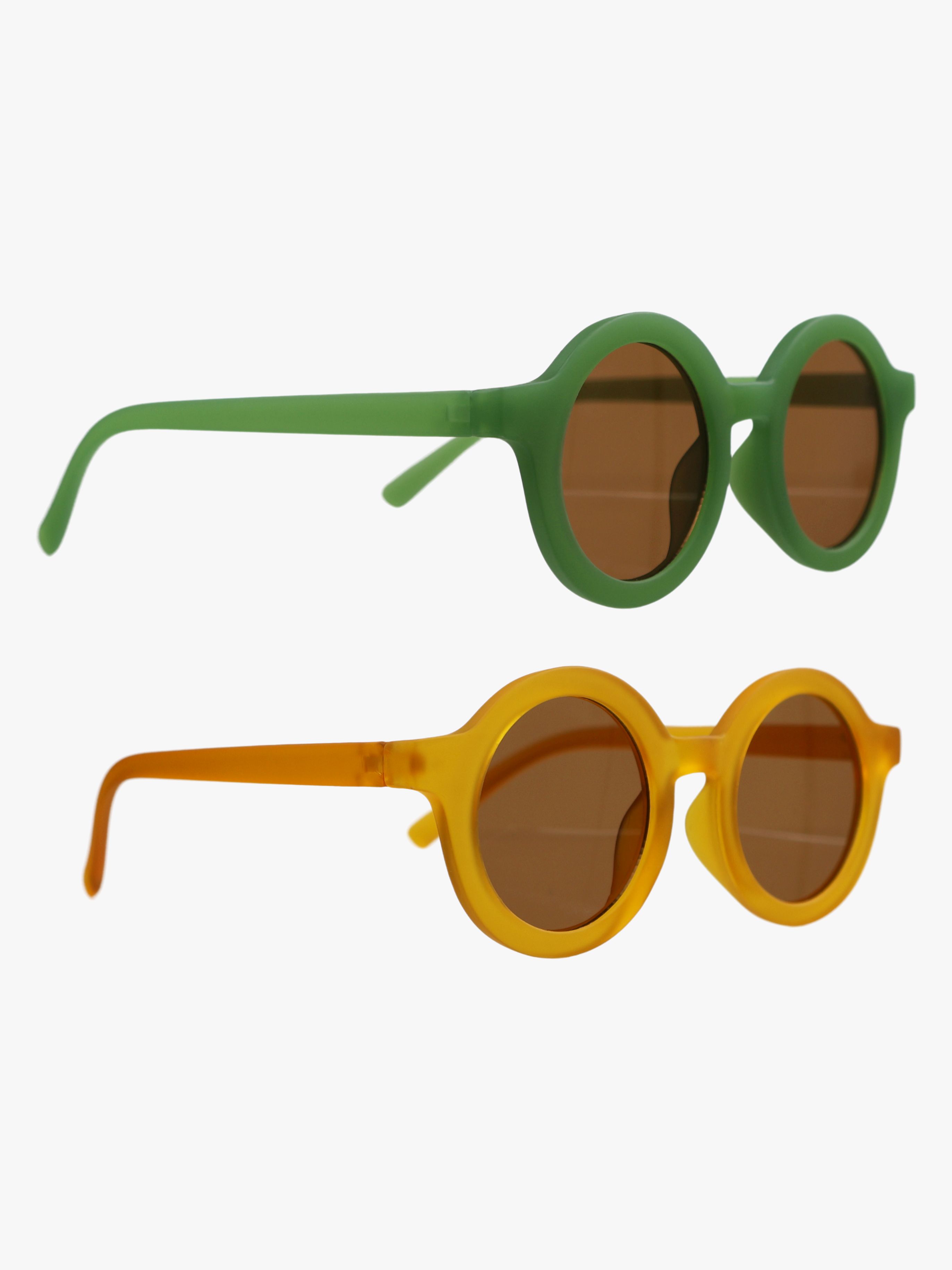 Sonnenbrille Stråla 2er-Pack 3-6 Jahre, Green / Yellow