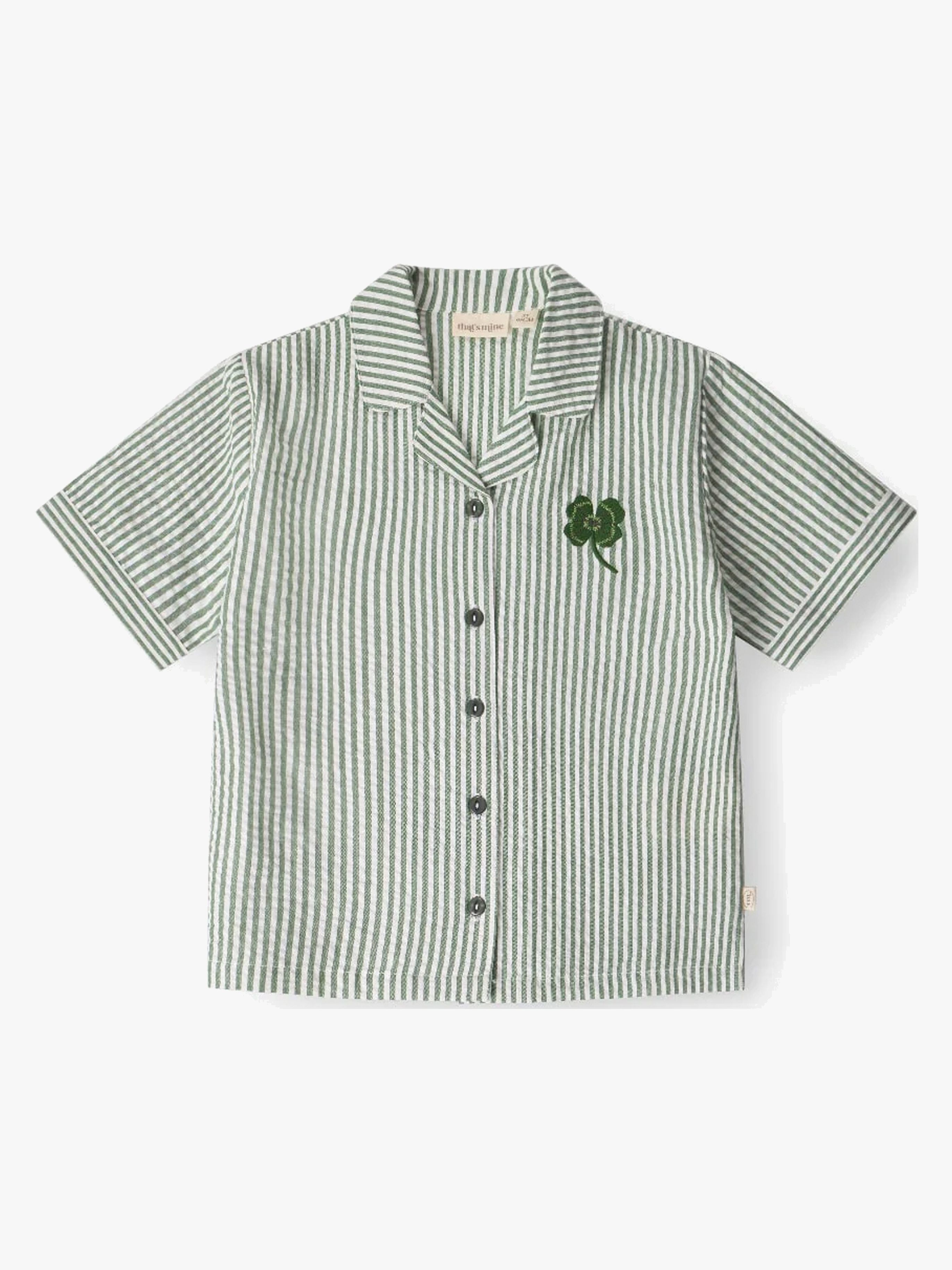 That's Mine Ino Hemd, Green Stripe, 98