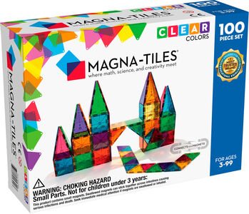 Magna-Tiles Baukasten Clear Colors, 100 Teile