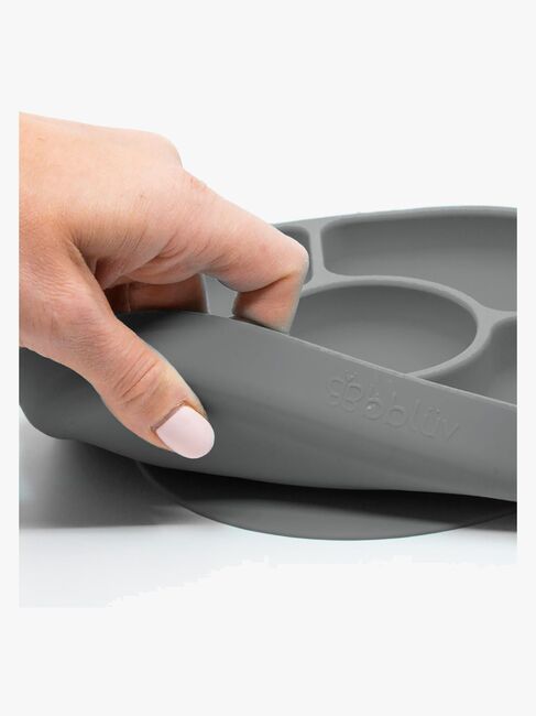 bblüv Kleckerfrei Teller & Löffel, Grau