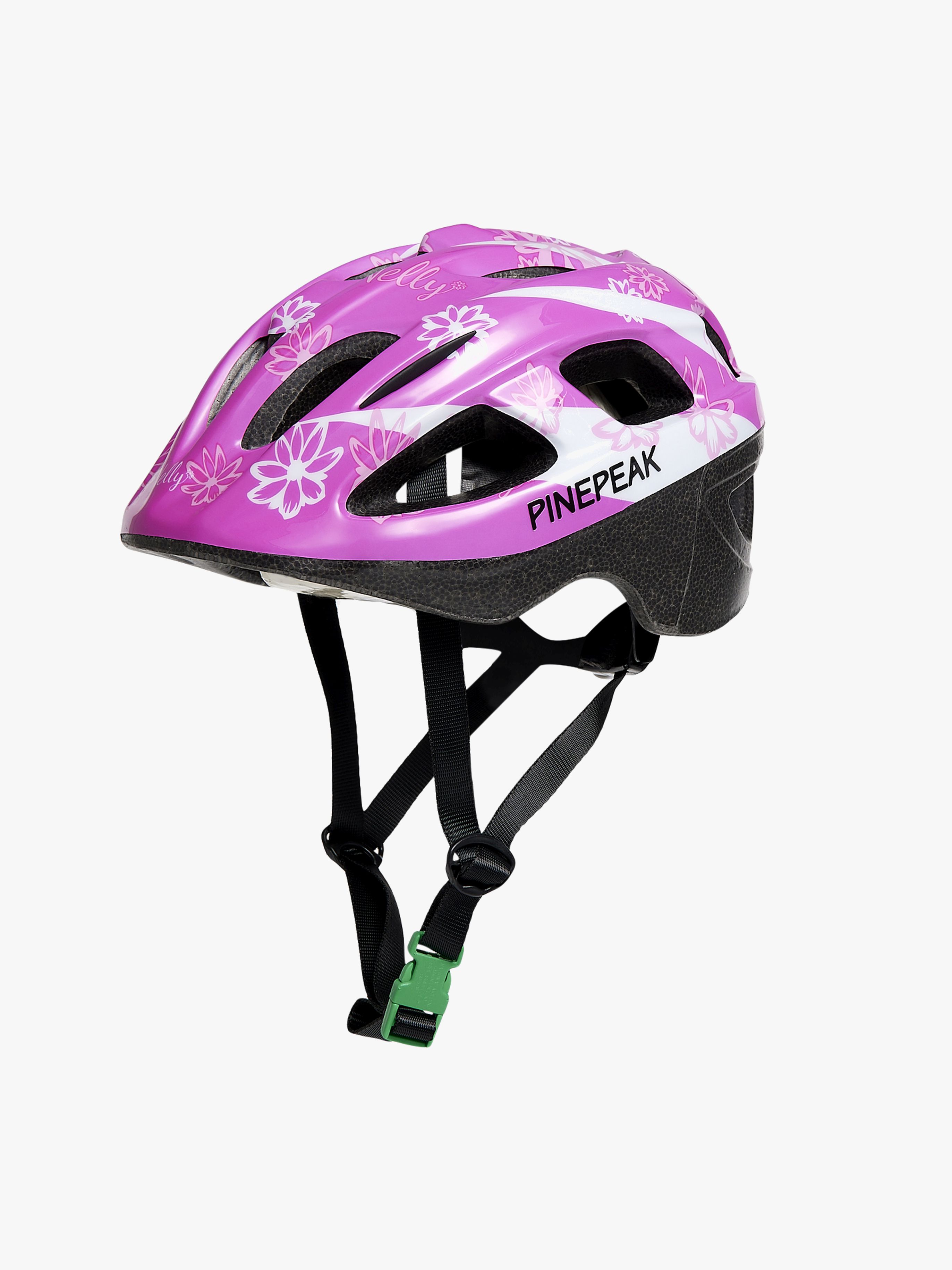 Pinepeak Flower Fahrradhelm für Kinder, Rosa, M