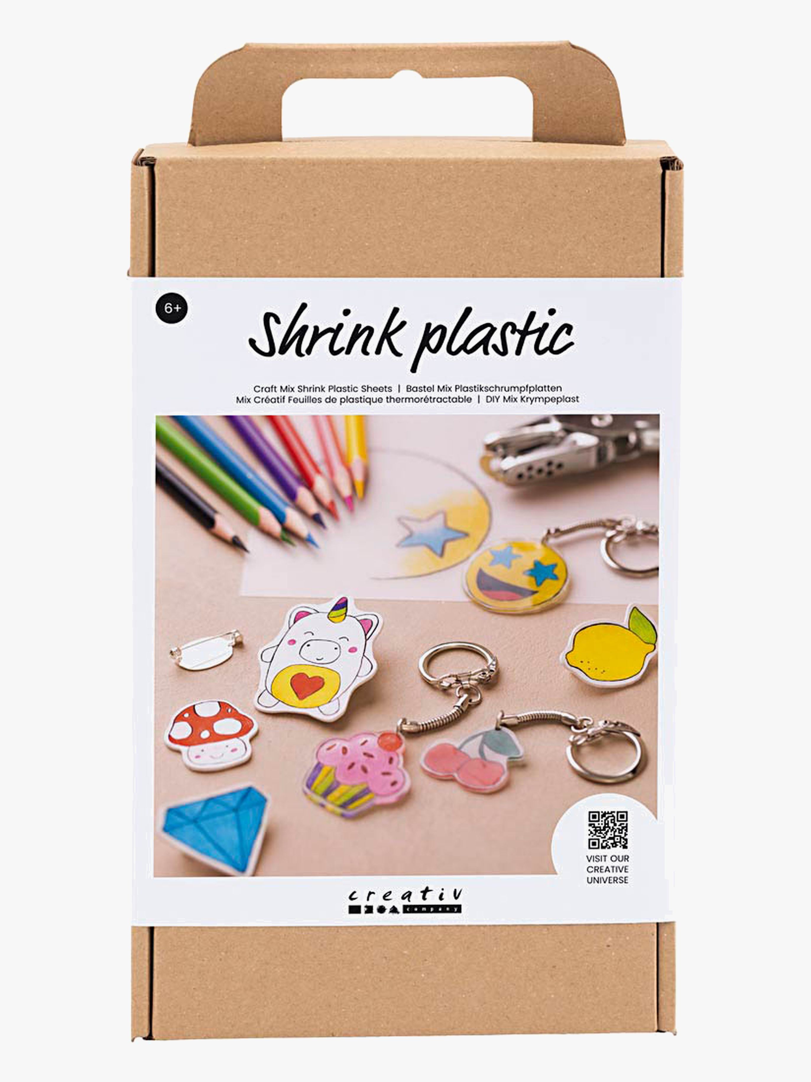 Schrumpffolie DIY-Set Pins & Schlüsselringe