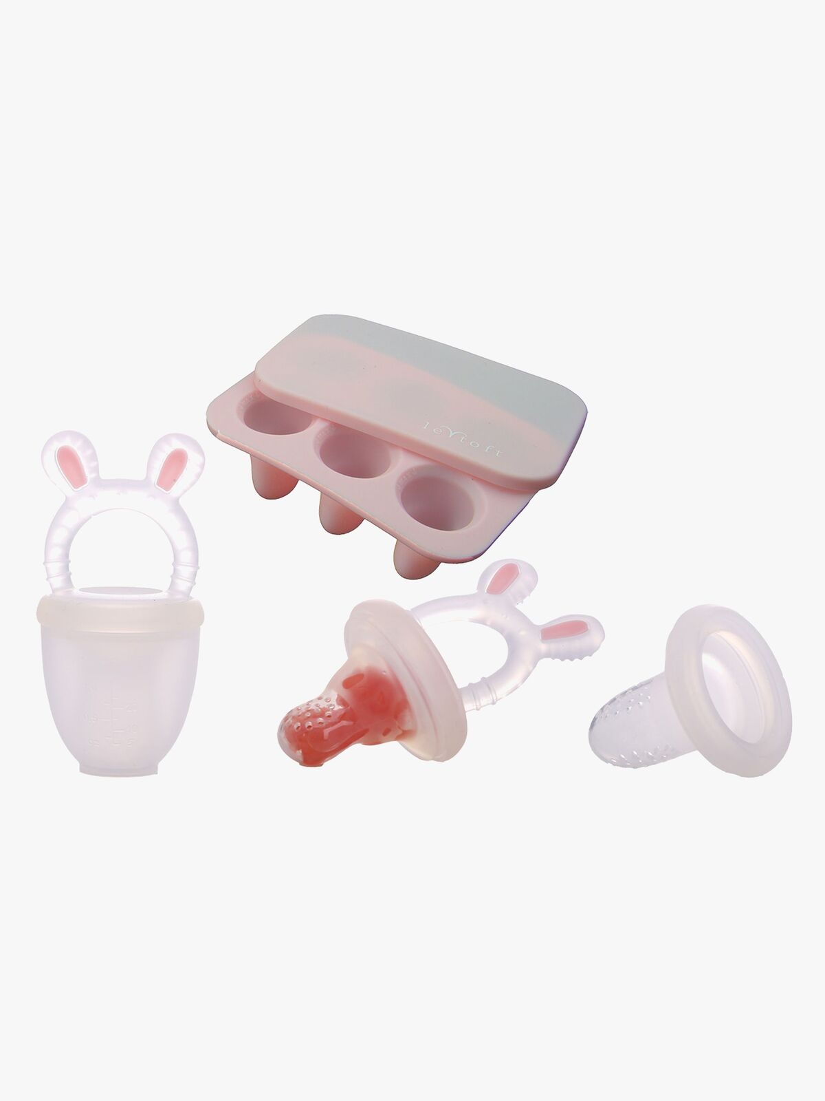 Le Toft Fruchtsauger mit Mini-Eiswürfelform, Rose