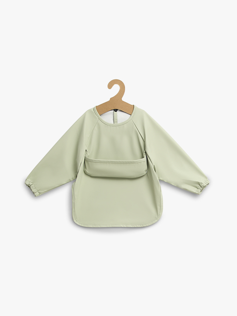 Beemoo CARE Bib Langärmliges Lätzchen, Soft Green
