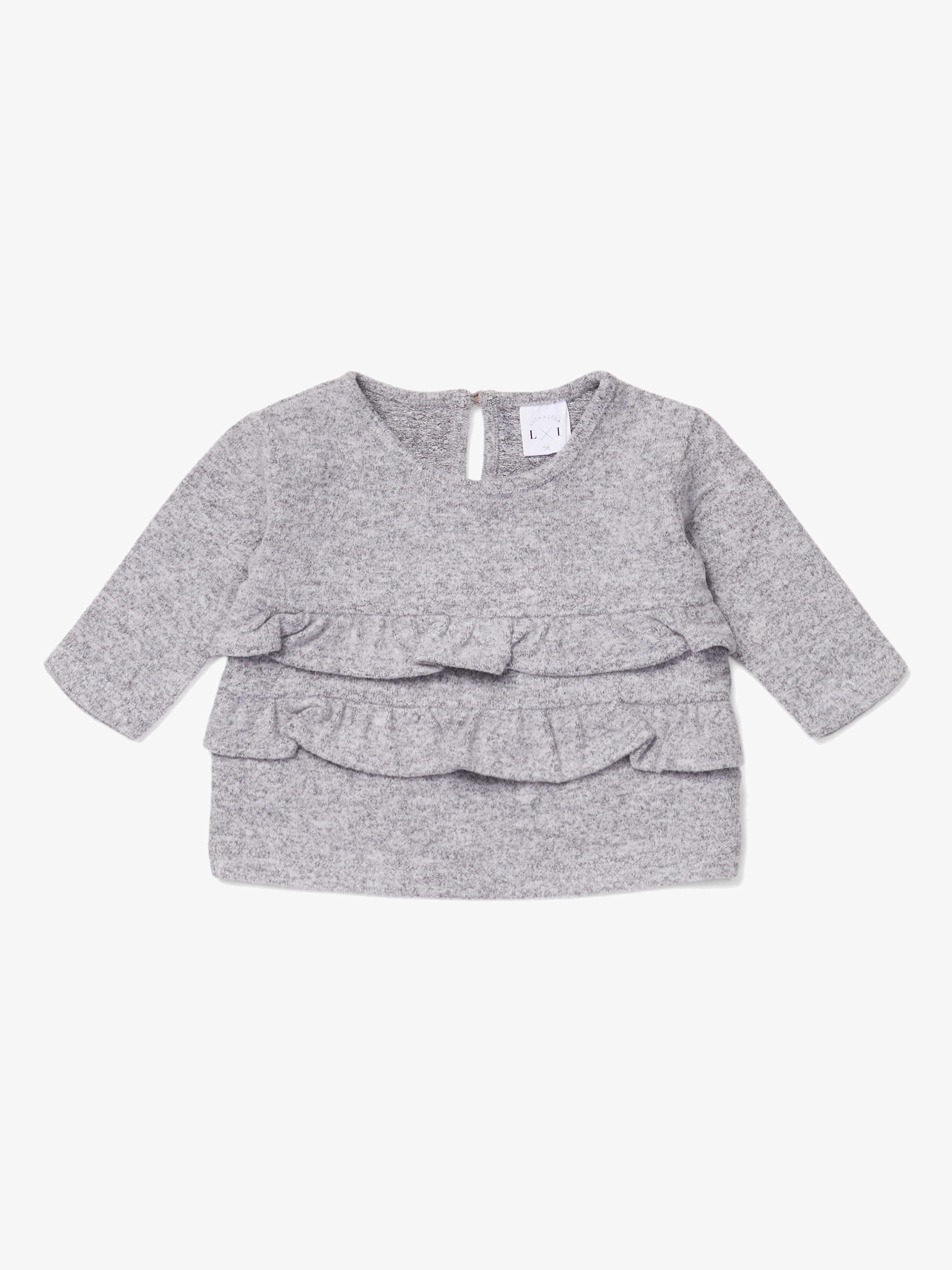 Luca &  Lola Asia Pullover Baby, Grey Melange 56