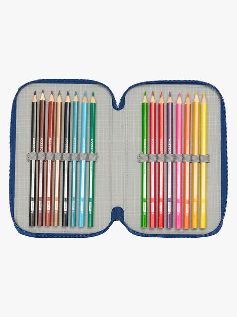 Drachenzähmen leicht gemacht  Gefüllt Dreifach-Federmäppchen 37 Teile, Blau