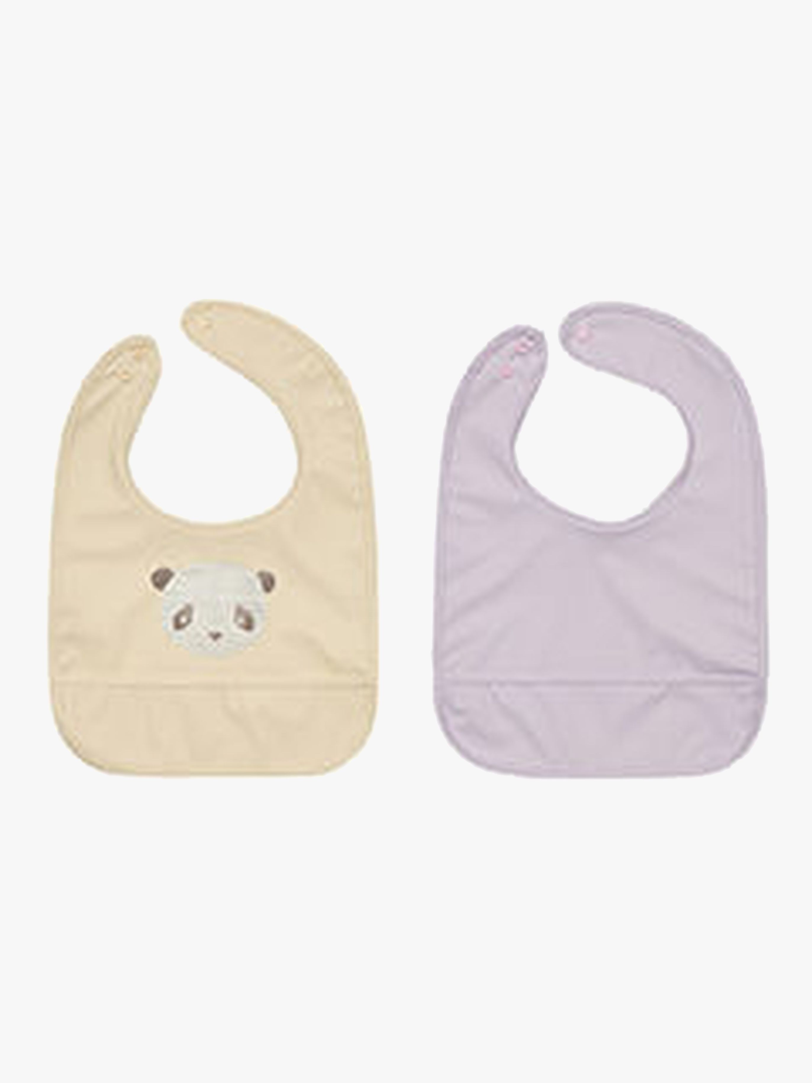 OYOY Lun Lun Panda Lätzchen 2er-Pack, Vanilla/Lavender
