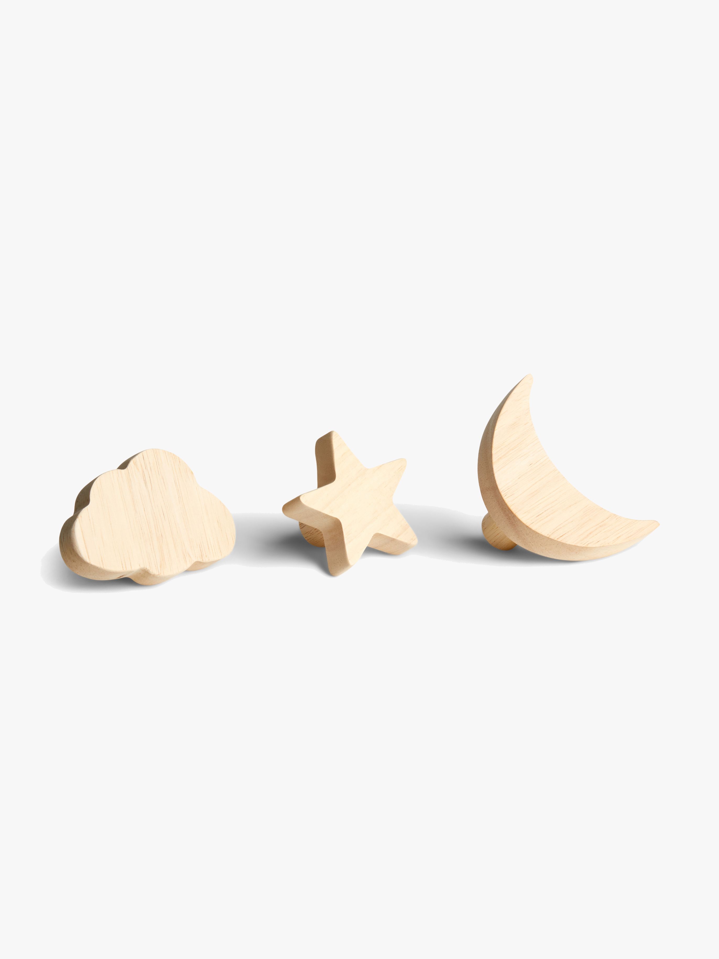 SAGE Wandhaken Mond und Stern, Wood