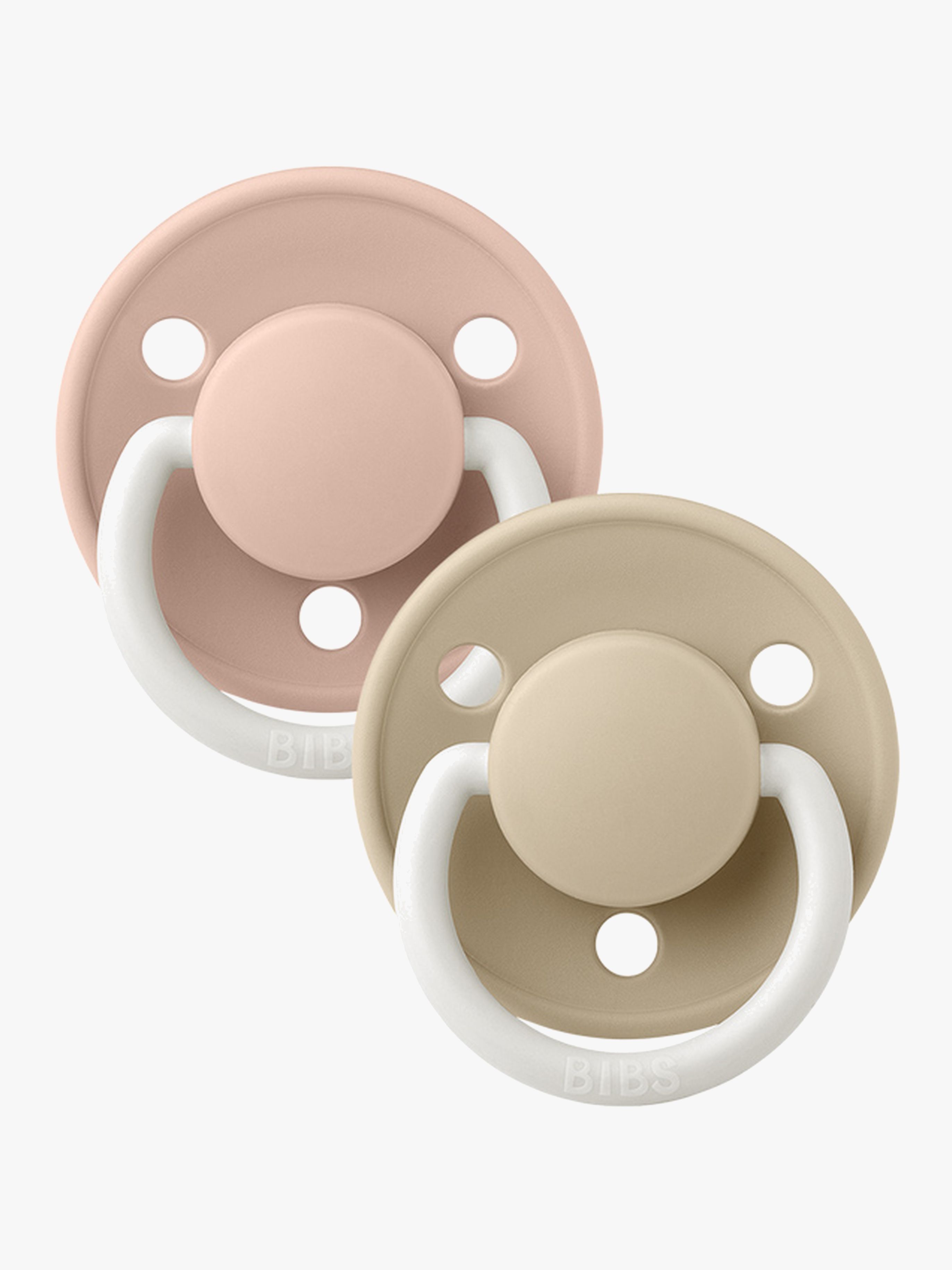BIBS Schnuller De Lux 2er-Pack Silicone, Blush Glow/Vanilla Glow