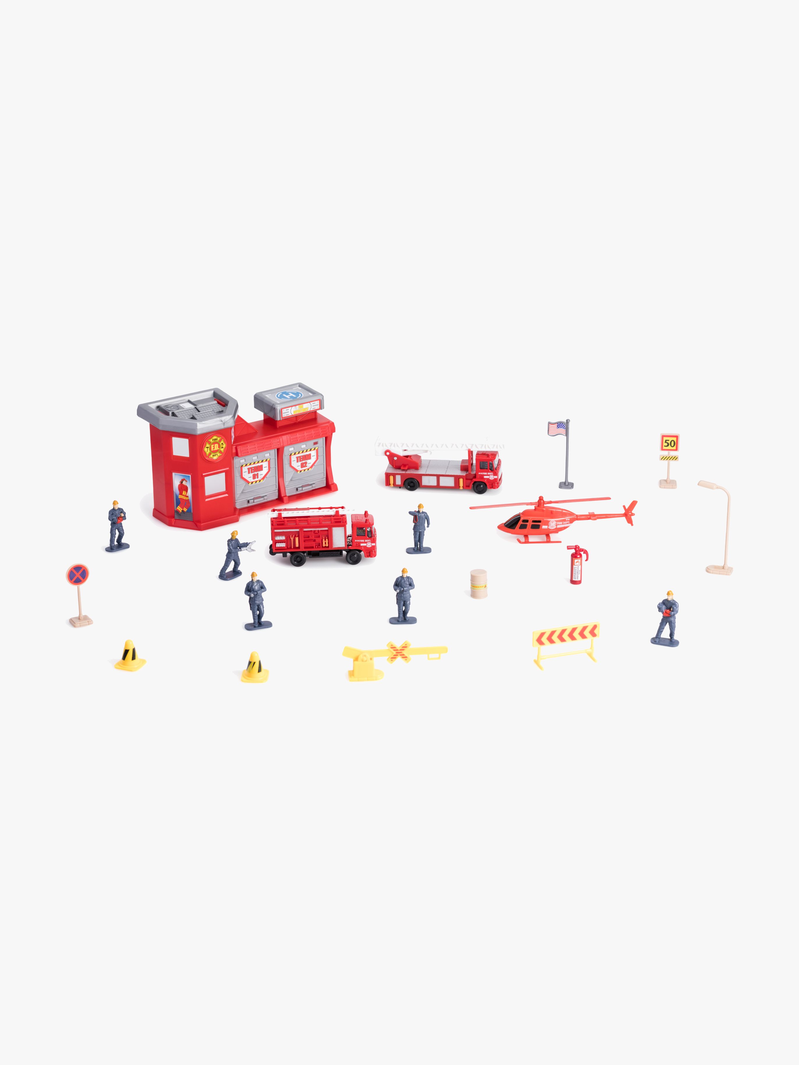 Alex's Garage Feuerwehrstation Spielset 20 Teile