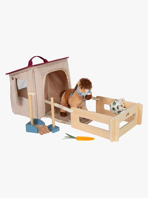 Small Foot Spielset Pferd mit Stall in der Tasche