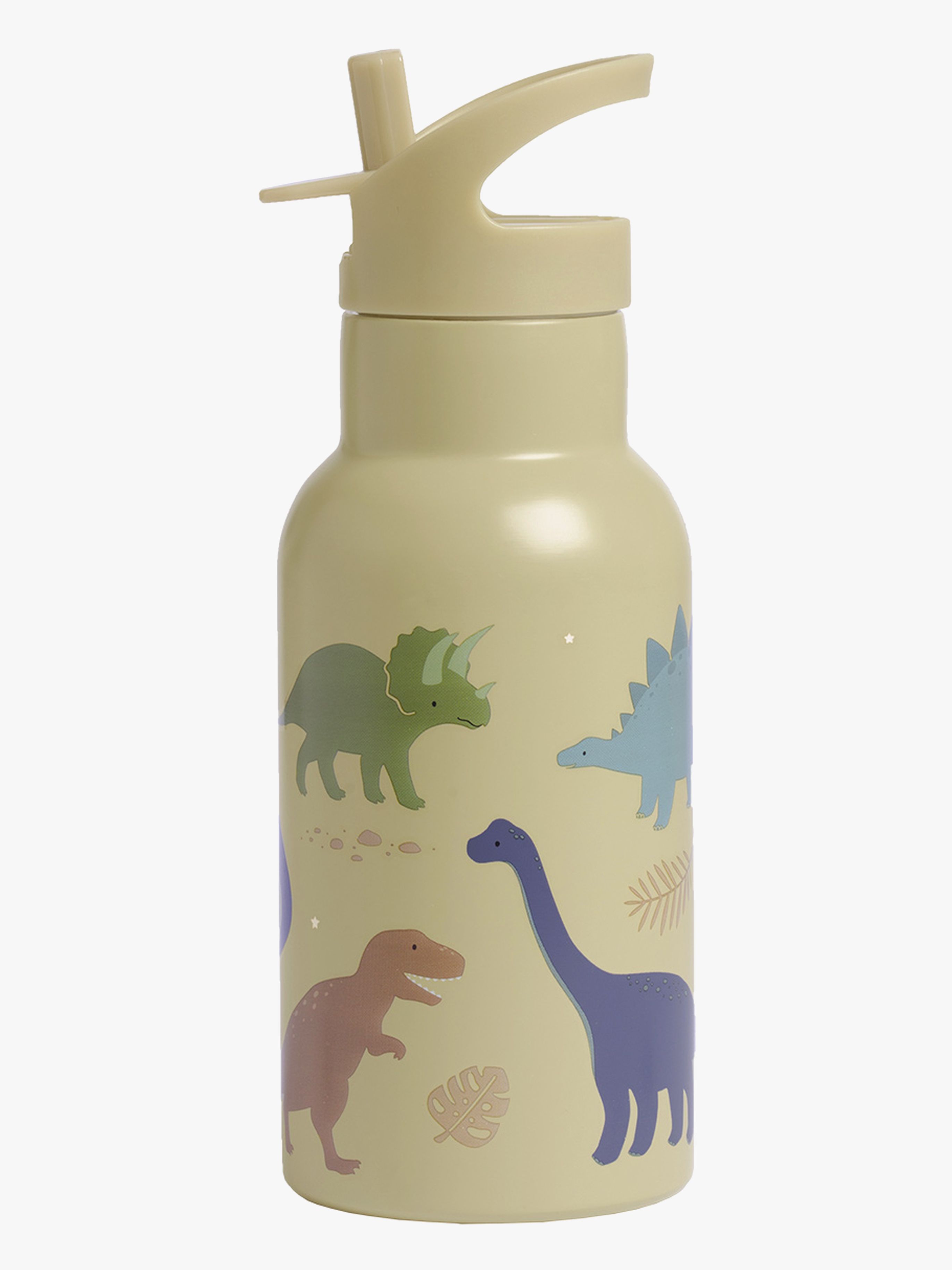 A Little Lovely Company Wasserflasche Dinosaurier 350 ml, Beige