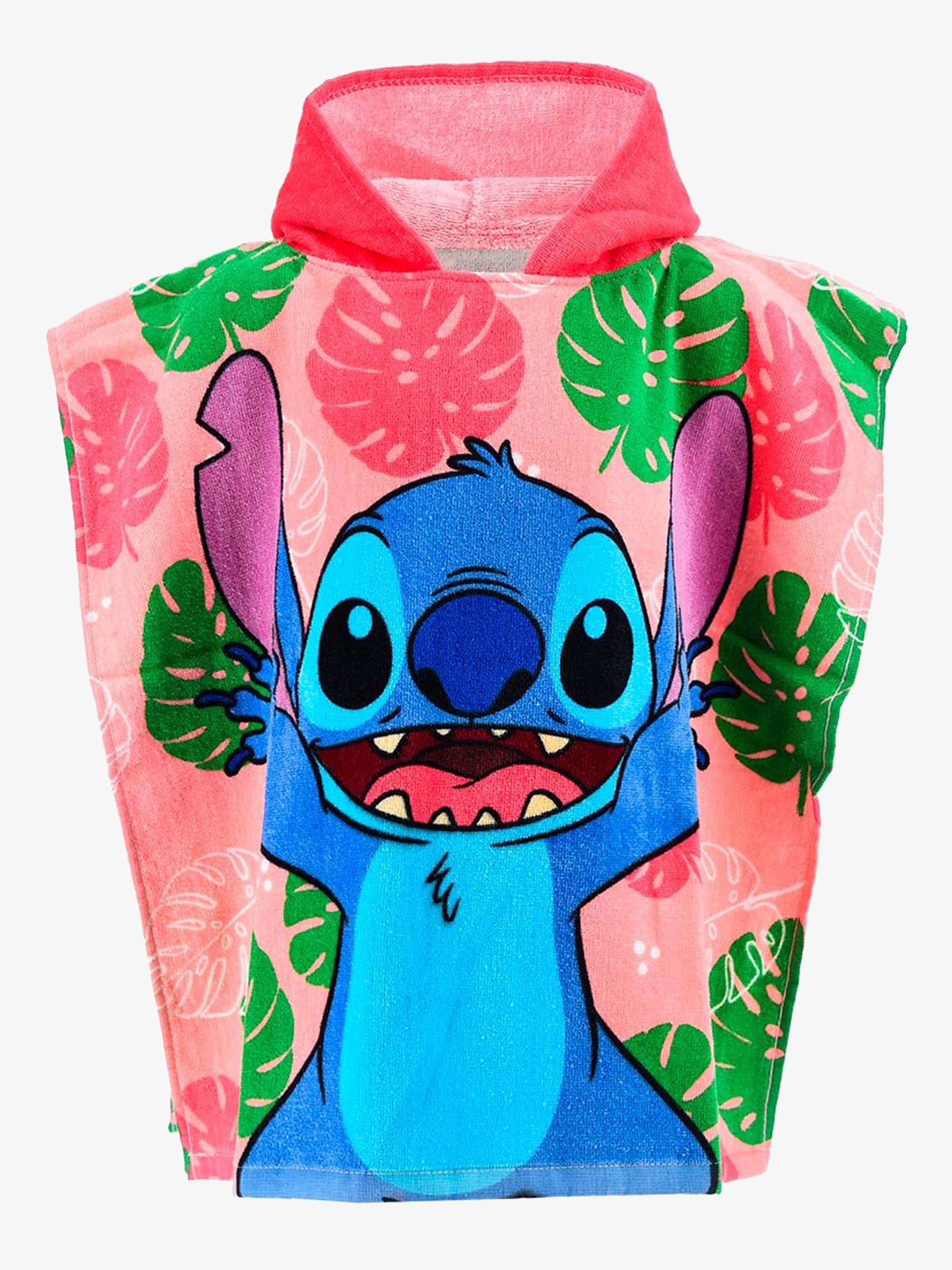 Disney Stitch Badeponcho 100% Baumwolle, Rosa