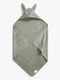 Elodie Badecape Baby, Mineral Green Bunny