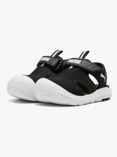 Puma Fun Racer V Infant Sandalen, Black/White