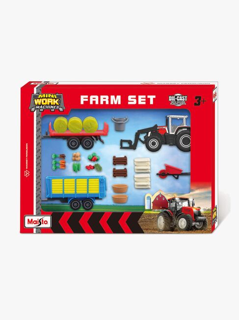 Maisto Mini Working Machines Bauernhof-Set Massey Ferguson