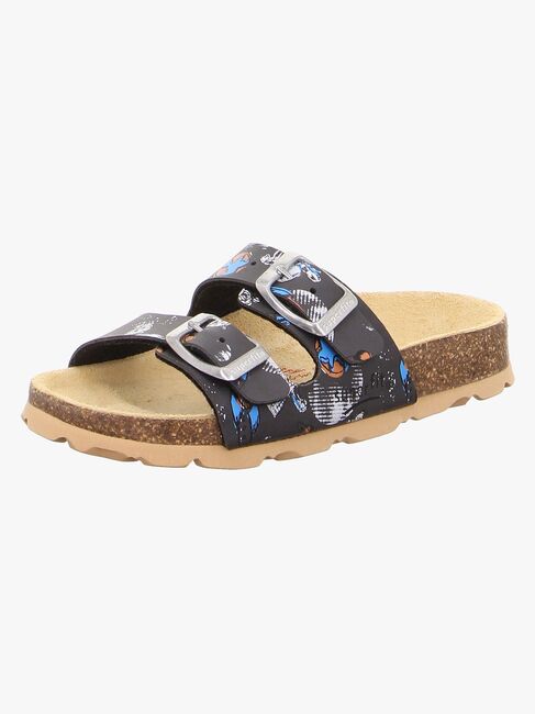 Superfit Fussbett Pantoffeln, Stone/Multi
