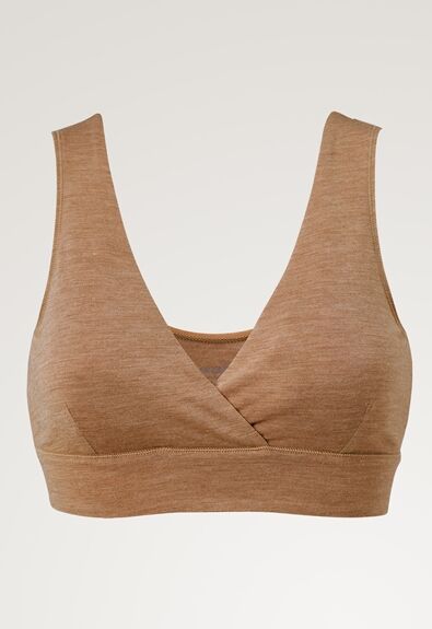 Merino Woll-BH, Brown Melange, M