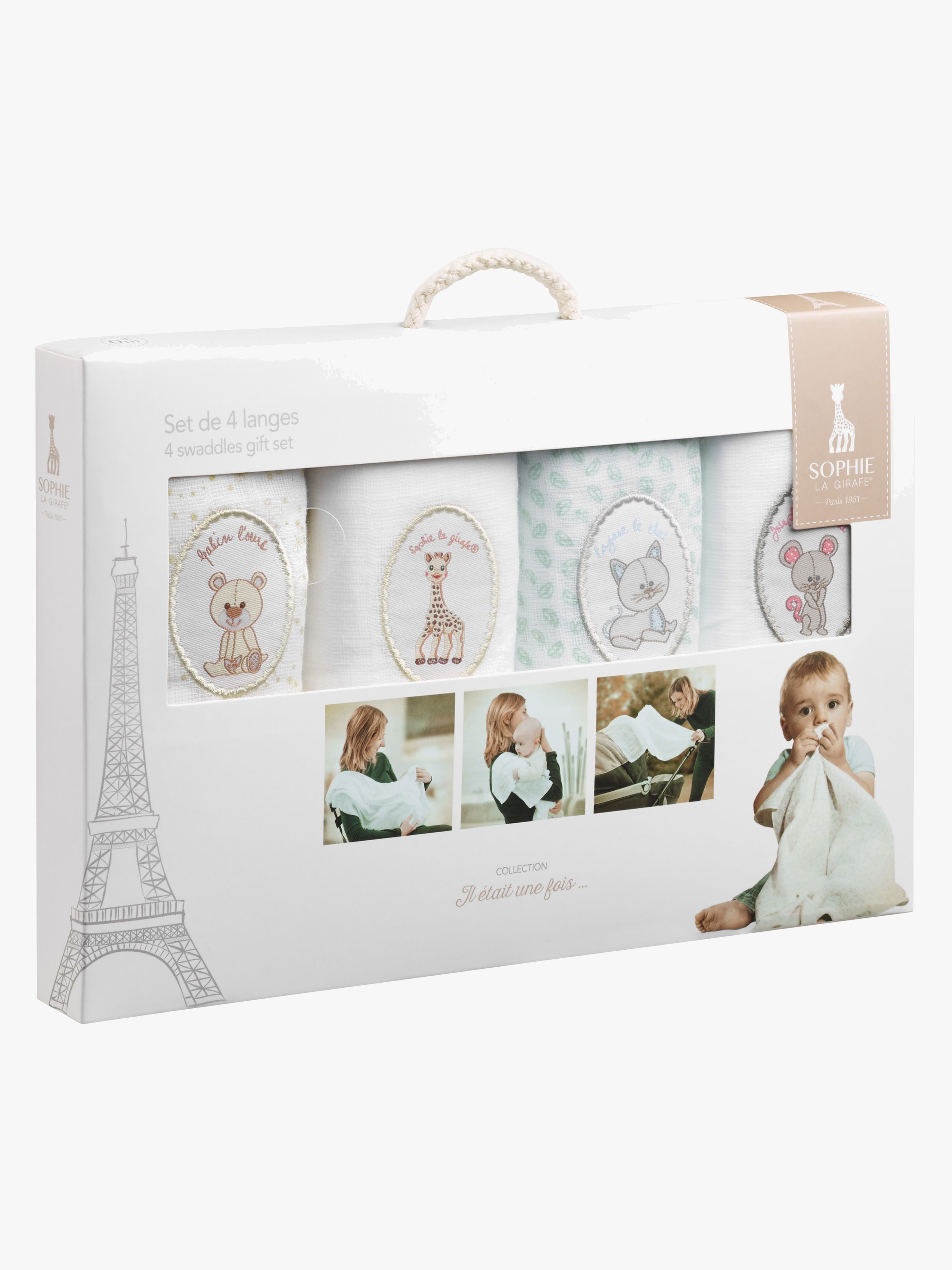 Sophie die Giraffe Musselintuch 4er-Pack