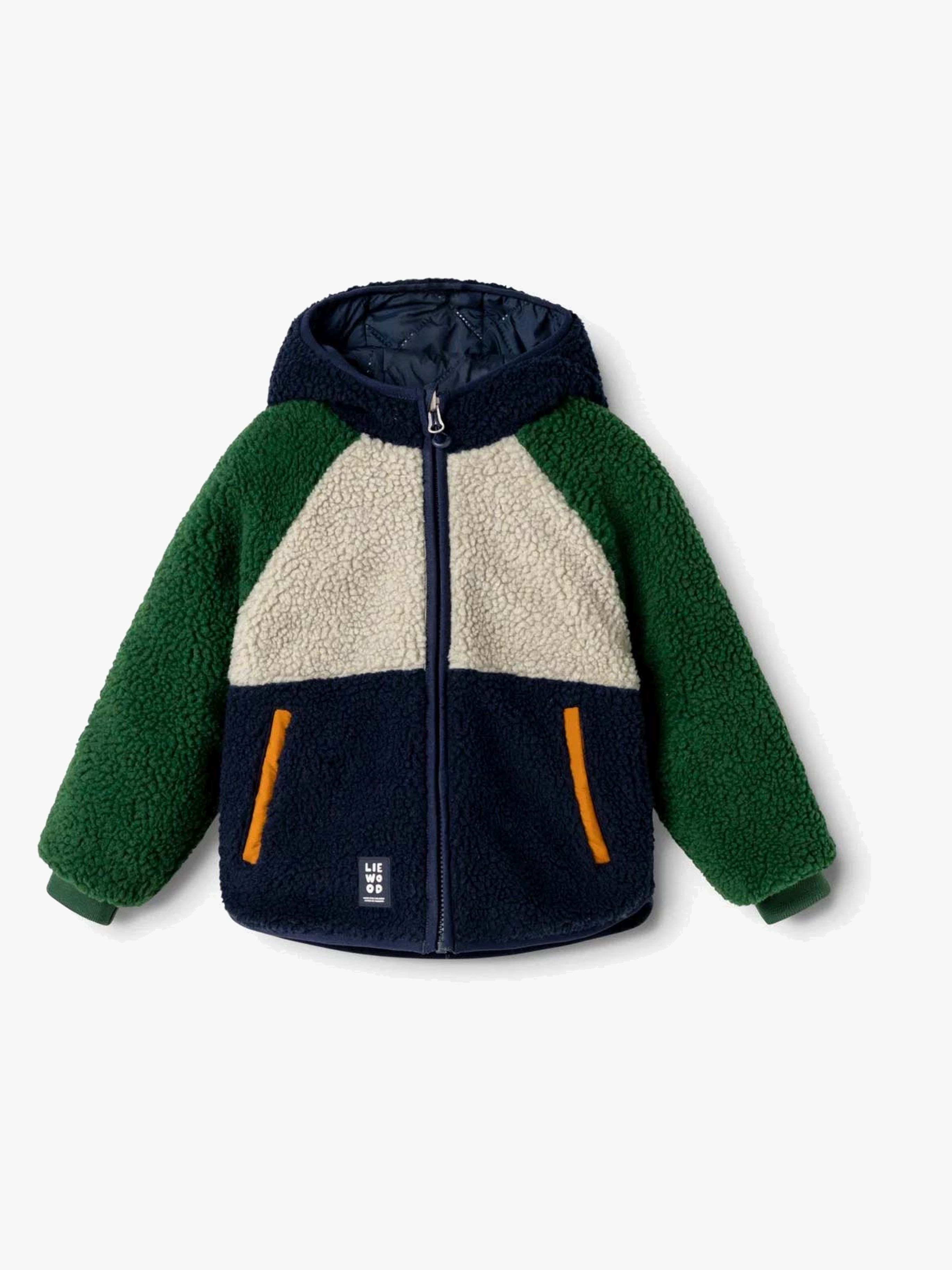 Liewood Jackson Wendbare Teddyfleece-Jacke, Garden Green Multi Mix, 110
