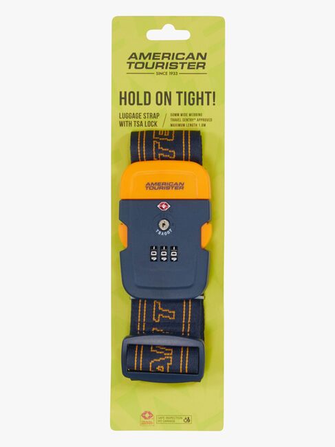 American Tourister TSA Gepäckgurt, Navy/Orange