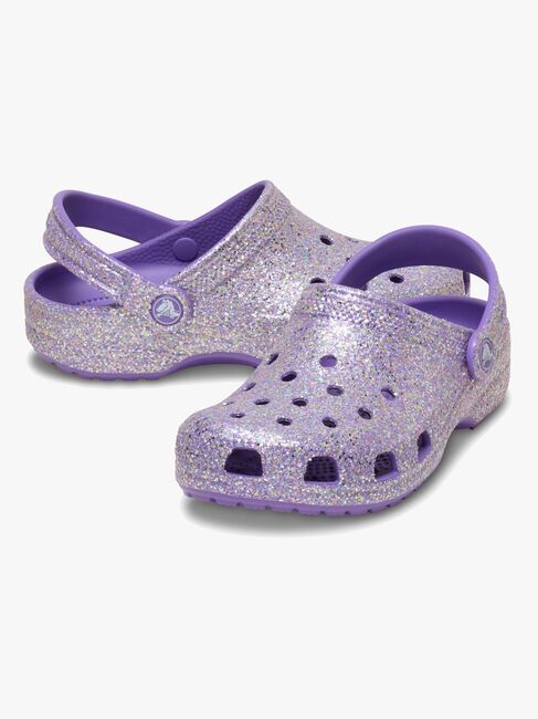 Crocs Classic Fantasy Glitter Pantoffeln, Lila
