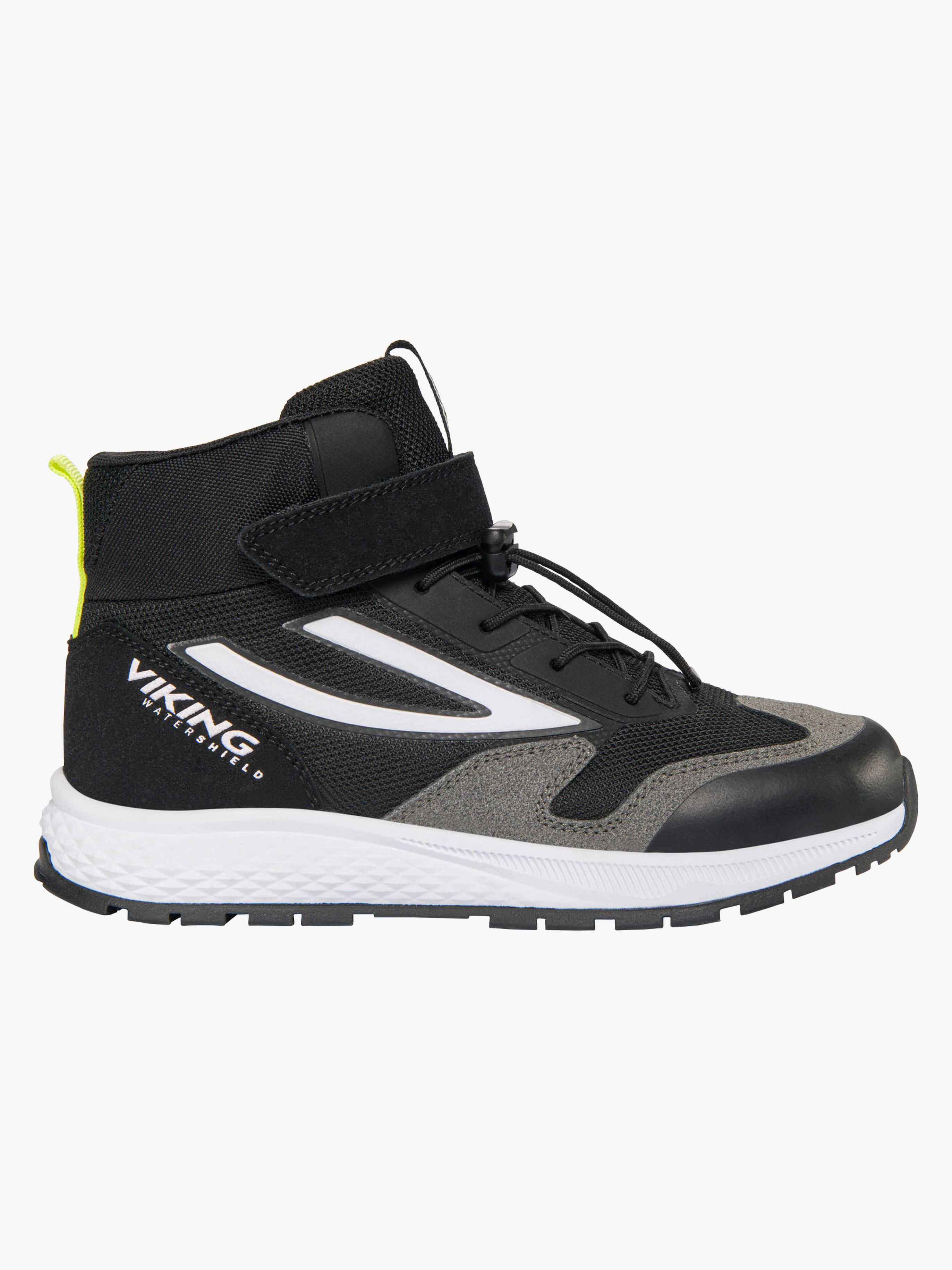 Viking Century Mid 1V SL WP Kinder Sneaker, Black/Lime, 32, Kinderschuhe