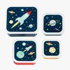 A Little Lovely Company Lunchbox-Set, Weltraum