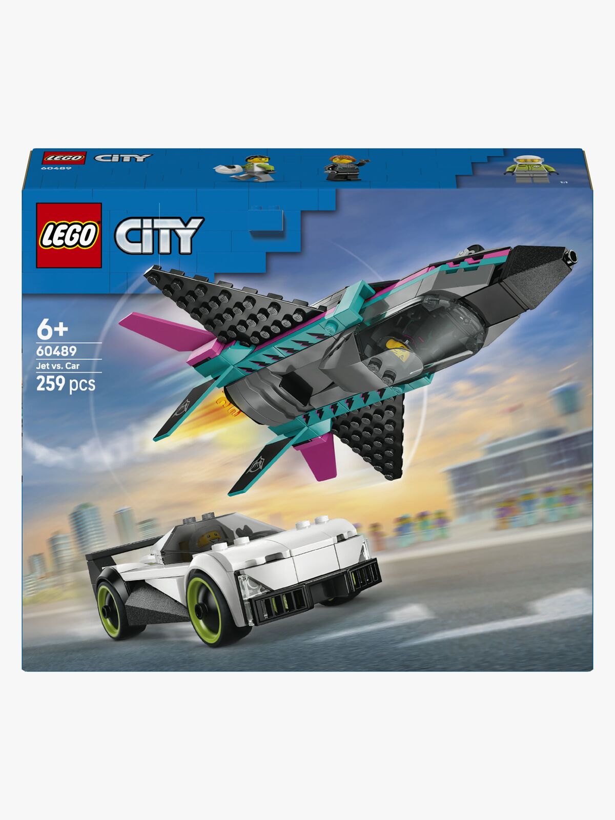 LEGO City 60489 Düsenflieger vs. Rennauto