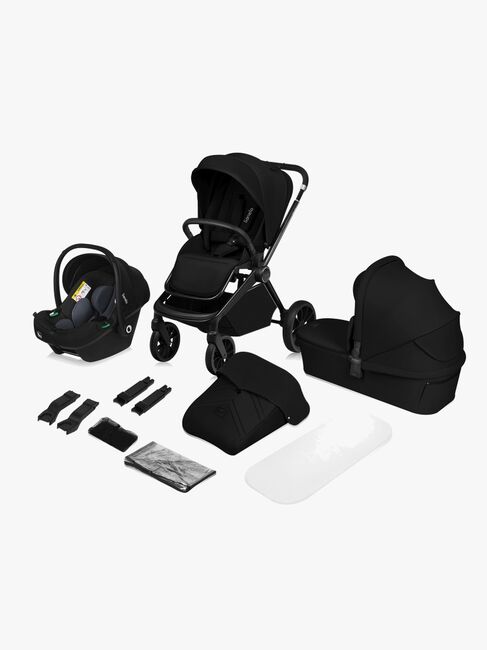 Lionelo MIKA Plus 3-in-1 Kombikinderwagen, Black Onyx