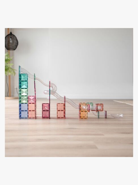 Connetix Magnetische Bauteile Kugelbahn Pastel Erweiterungsset 80 Teile