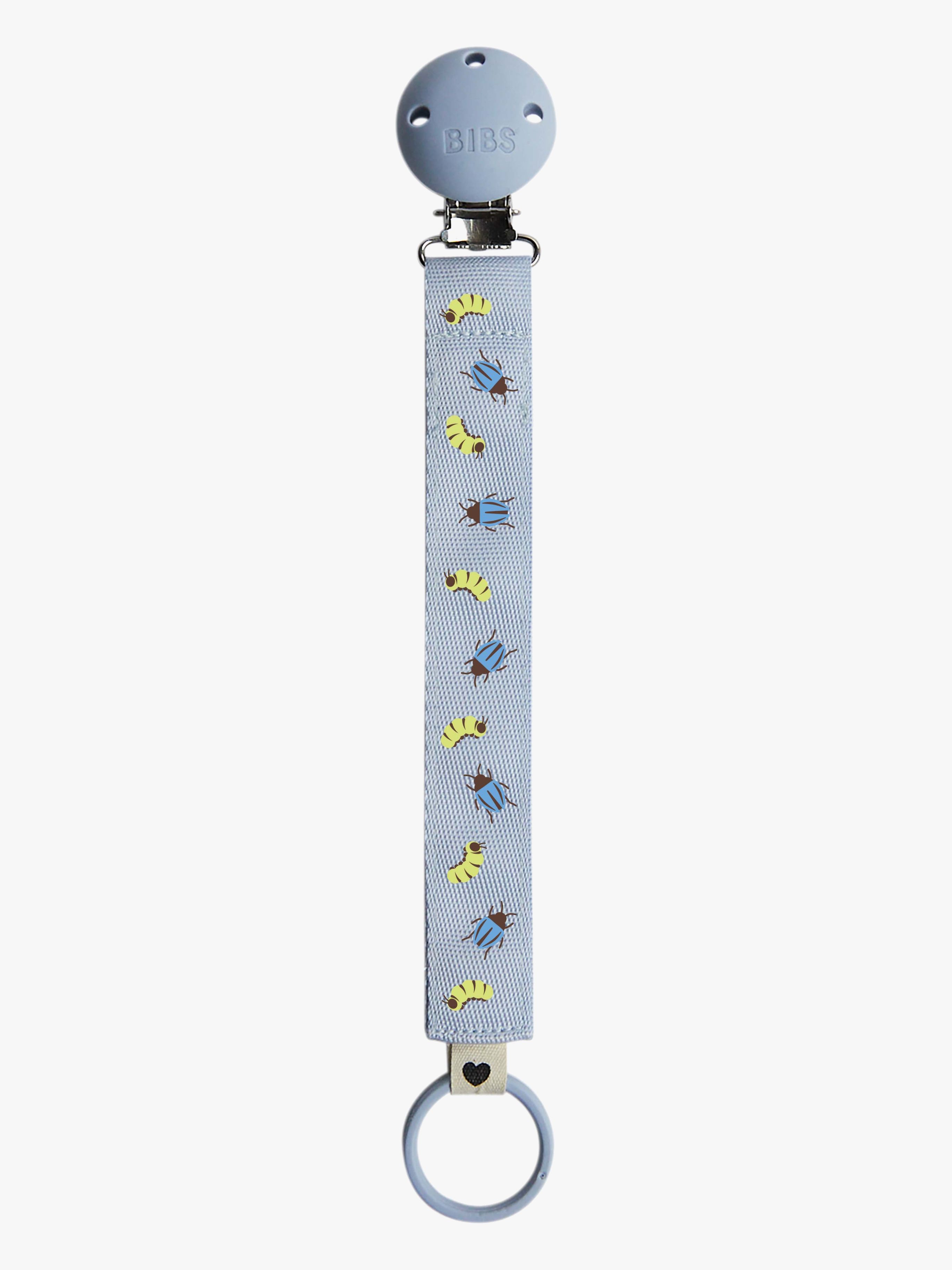 BIBS Studio Schnullerkette Caterpillar Beetle, Mix Dusty Blue