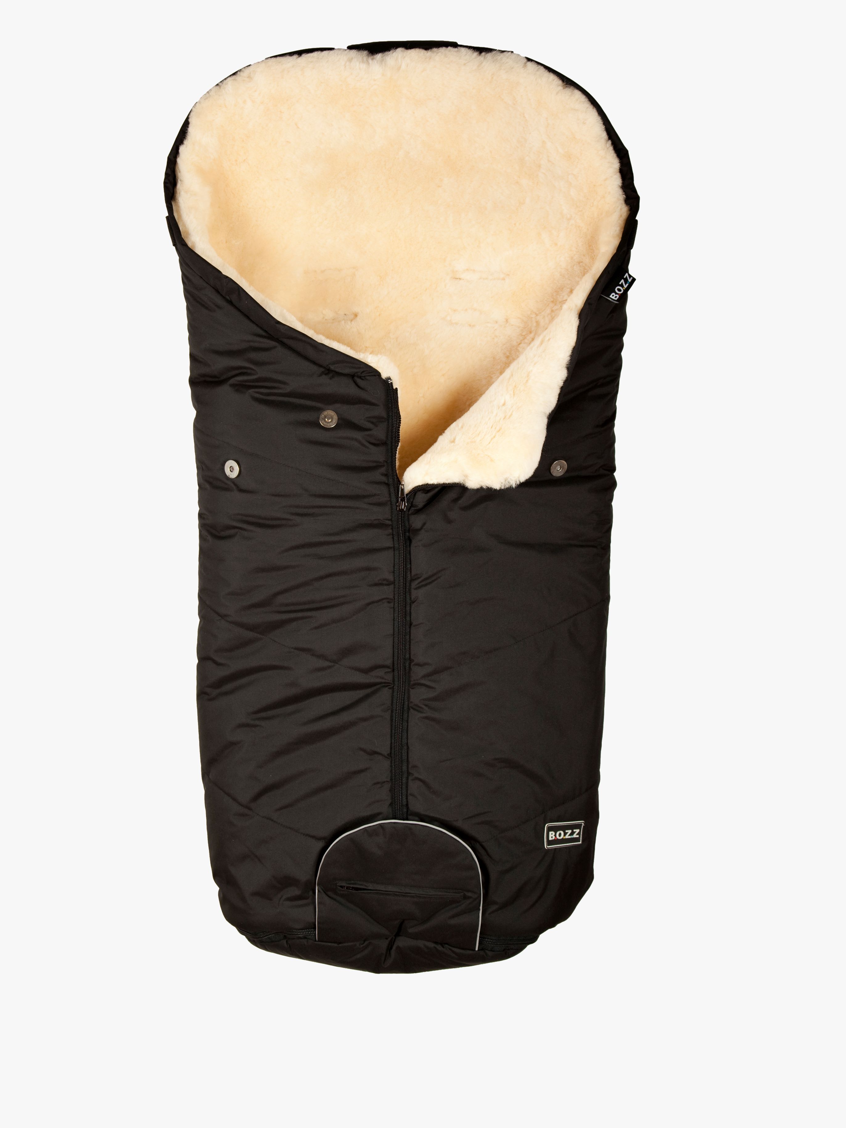 Lammfell-Fußsack Geschnitten, Black / Nature