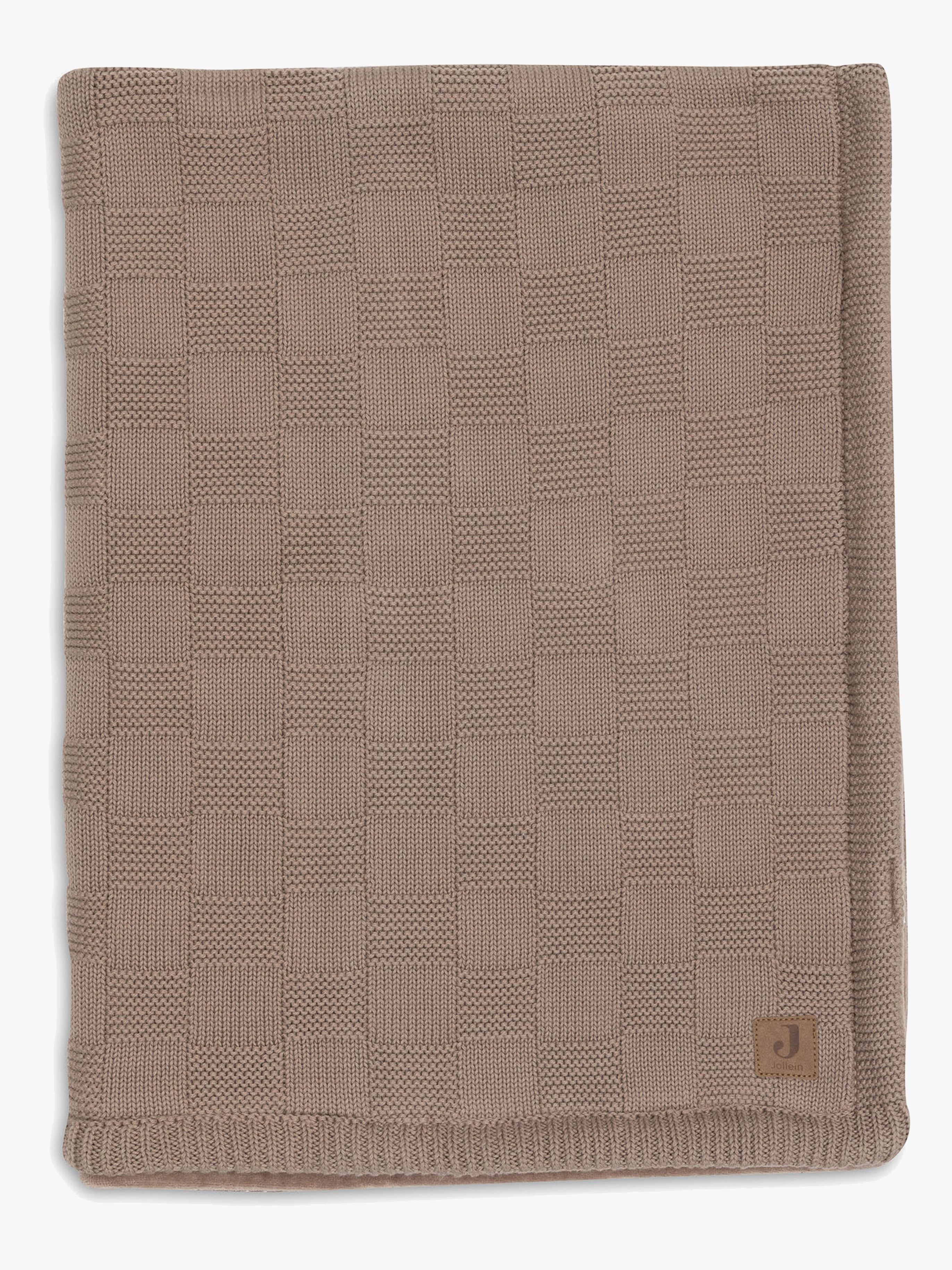 Jollein Decke 75x100 cm Box Knit/Velvet, Milky Coffee