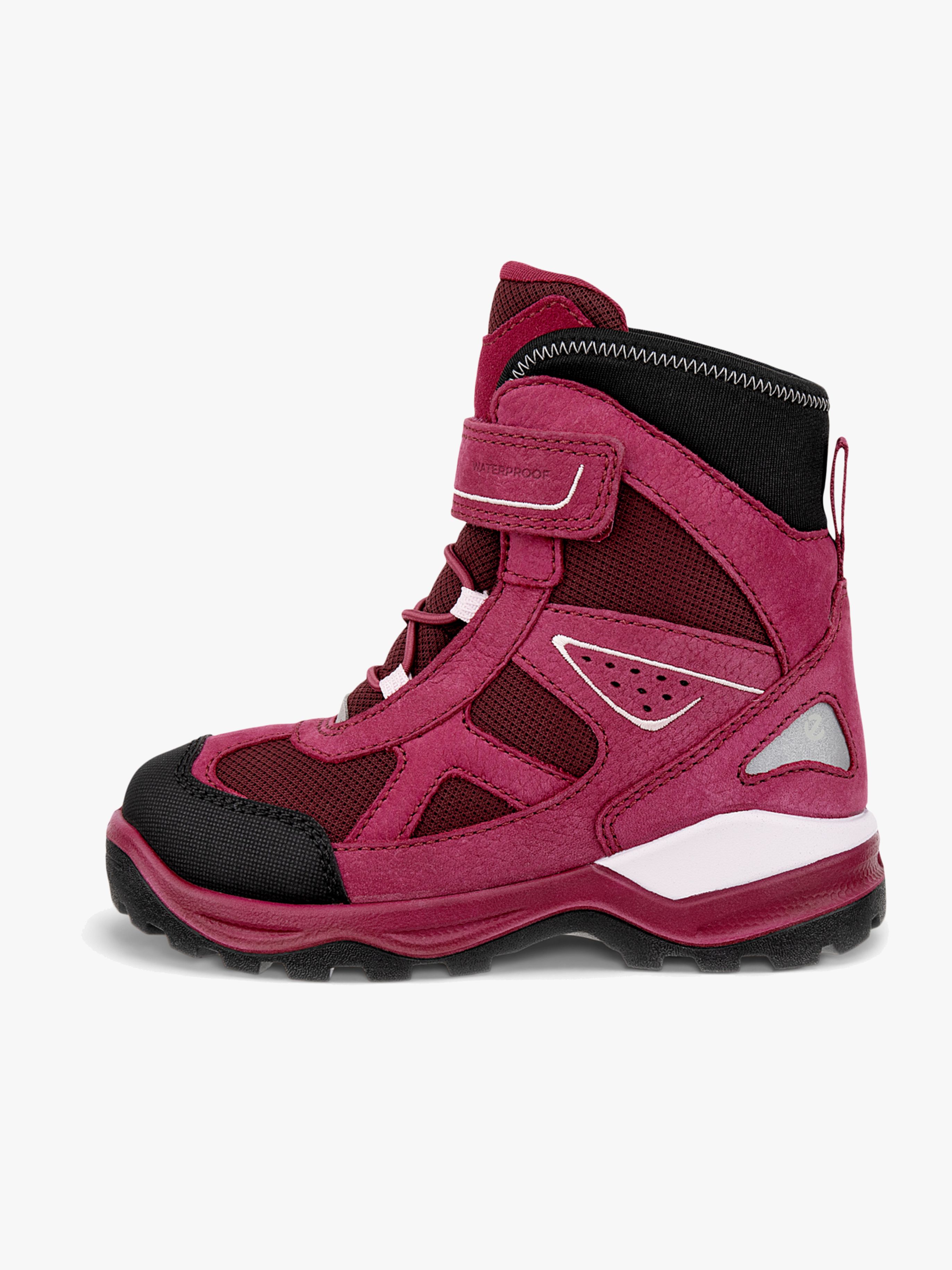 Snow Mountain WP 1V Winterstiefel Jr, Black / Red Plum / Dark Ruby, 39