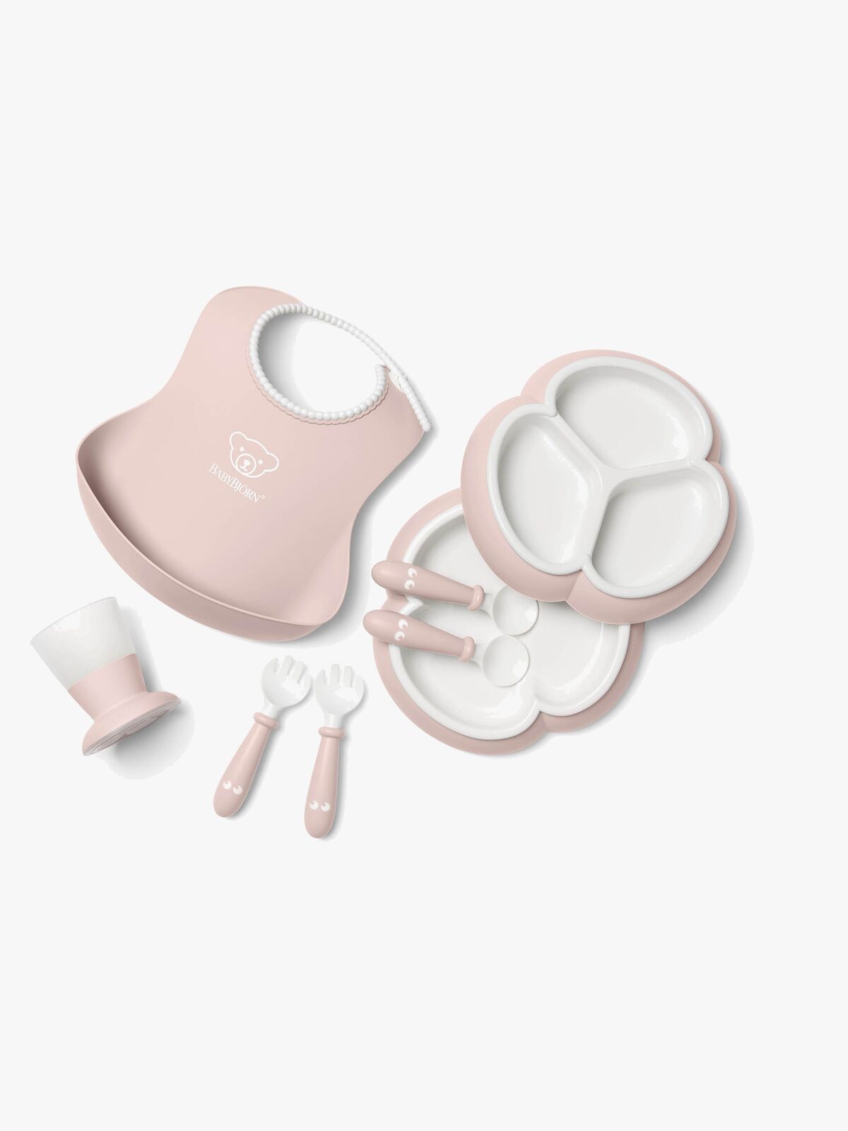 BabyBjörn Kindergeschirr 8-teilig, Hellrosa