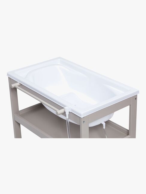 JLY Dream Wickeltisch mit ausziehbarer Badewanne, Warm Grey