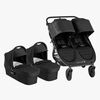 Baby Jogger City Mini GT 2 Geschwisterwagen inkl. Liegewannen, Jet