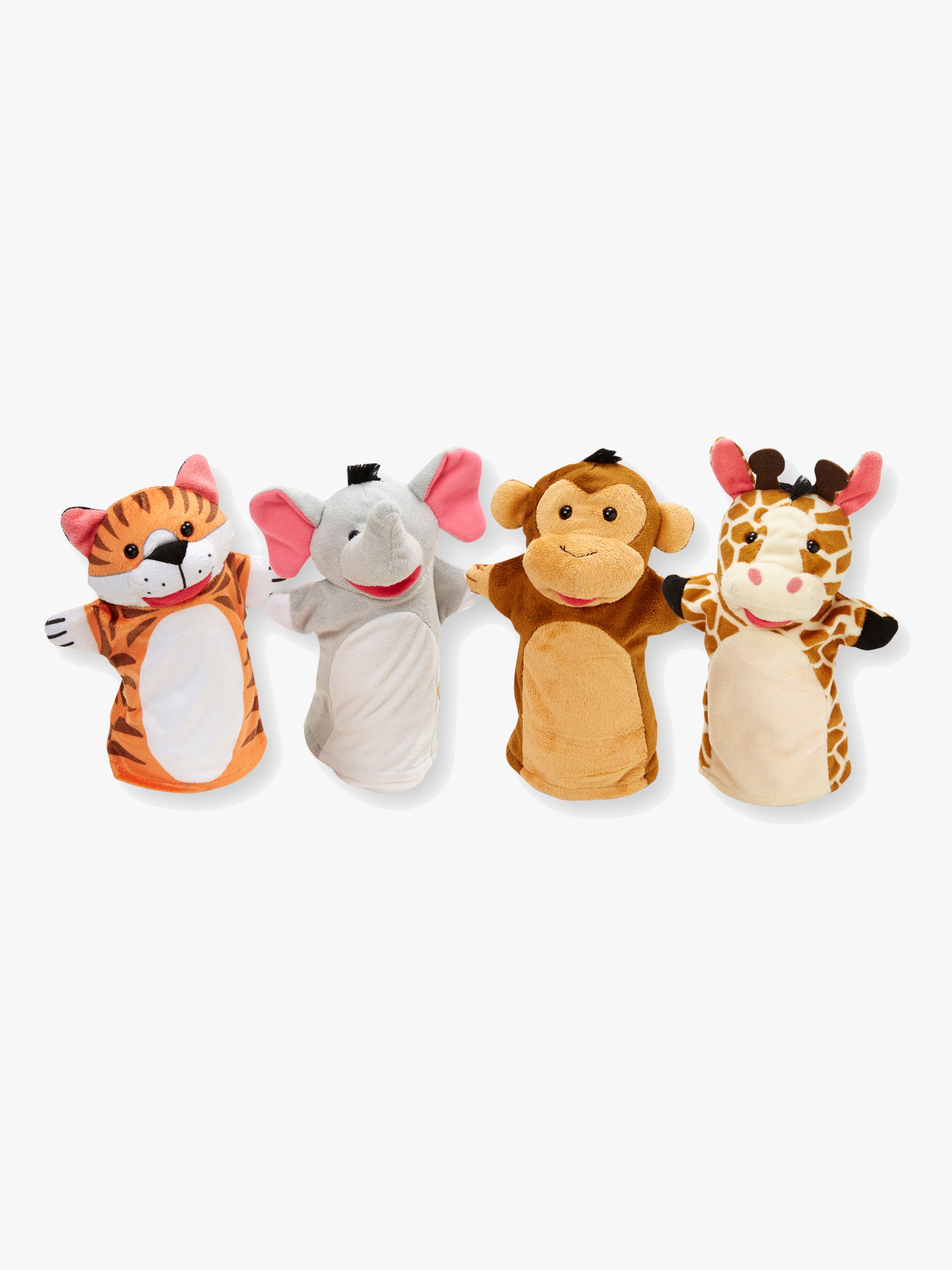 Melissa &  Doug Handpuppen Kuscheltiere Zoo, 4 Stück