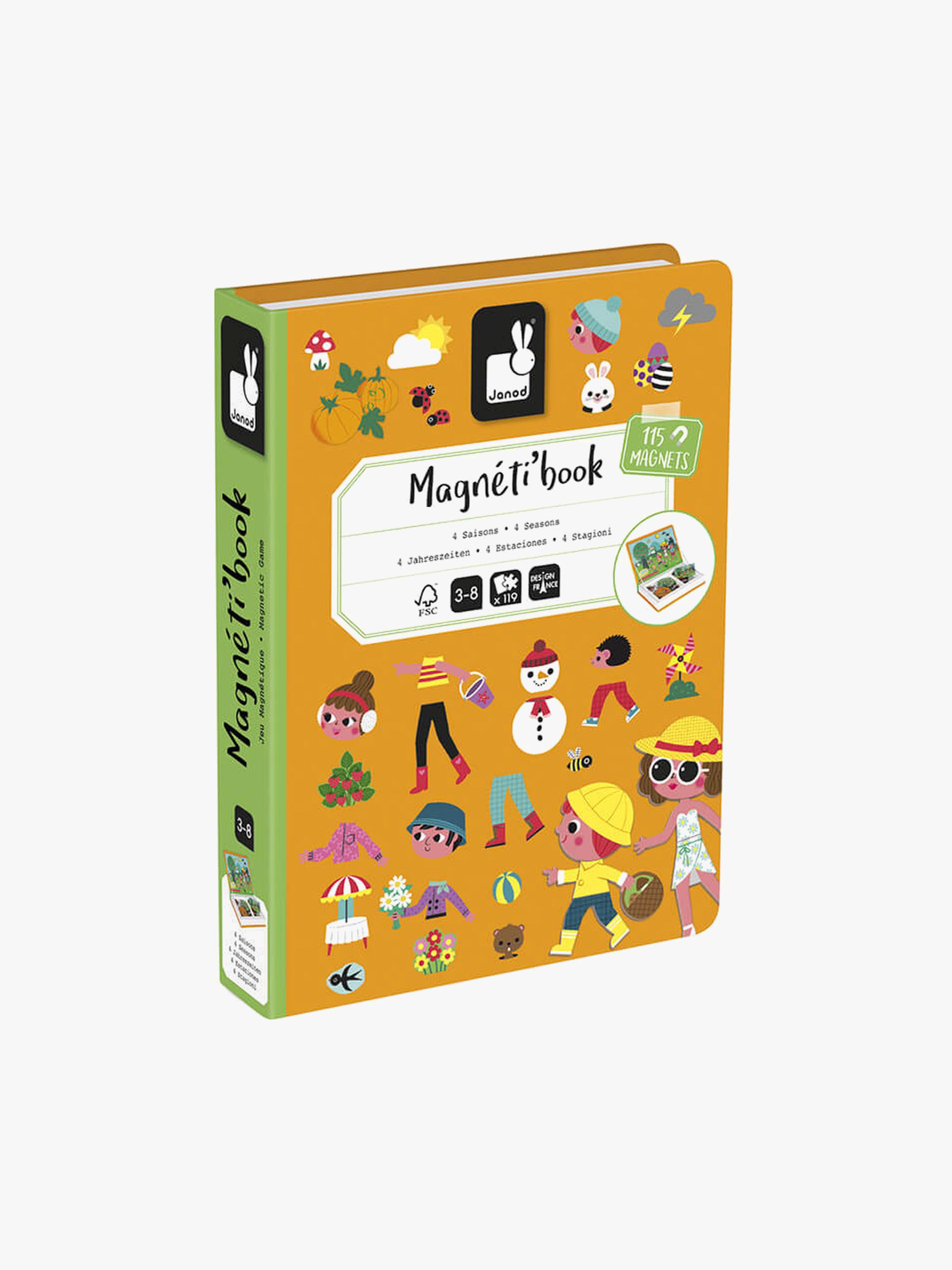 Janod Magneti'Book 4 Jahreszeiten Magnet-Set 115 Teile