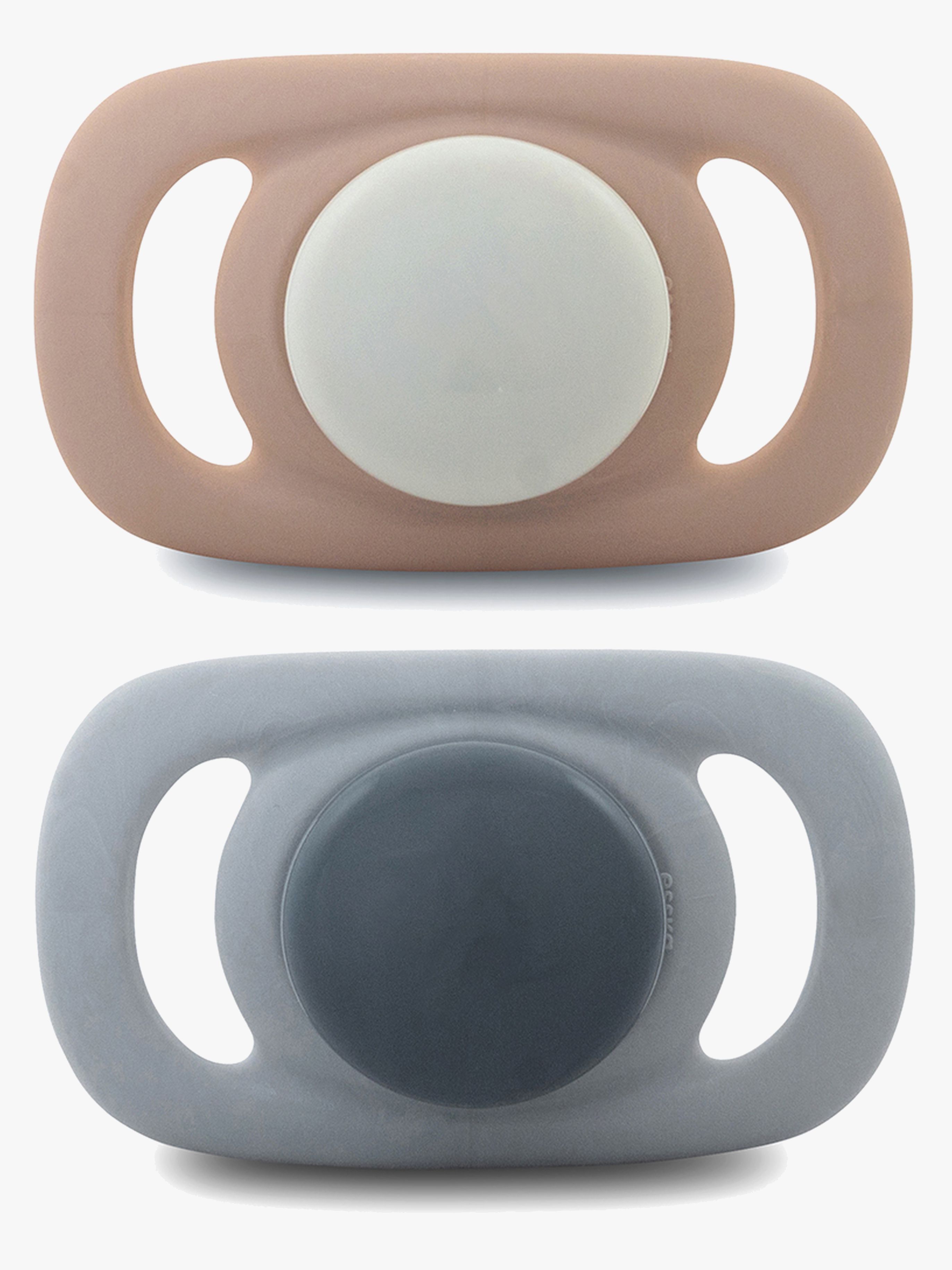Esska Chilla Schnuller Latex 2er-Pack, Grau