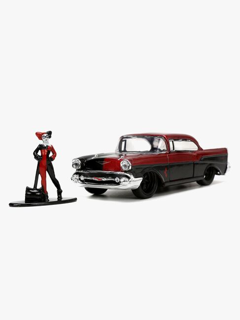 Jada Toys DC Comics Auto mit Figur Harley Quinn & 1957 Chevy Bel Air 1:32