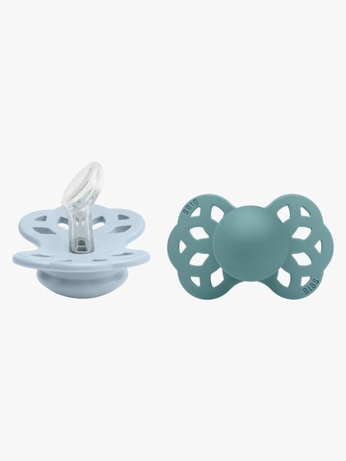 BIBS Infinity Schnuller 2er-Pack Gr. 1 Anatomical, Baby Blue/Island Sea