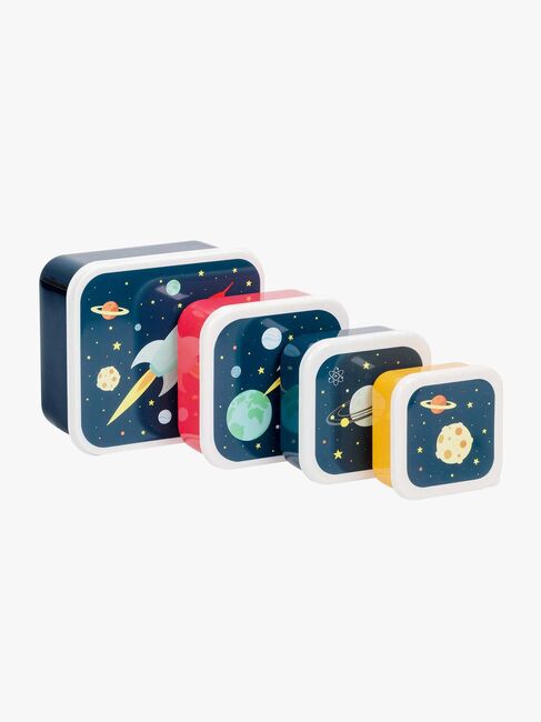A Little Lovely Company Lunchbox-Set, Weltraum