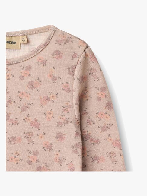 Wheat Alfie Langärmeliges Top Merinowolle, Lilac Flowers