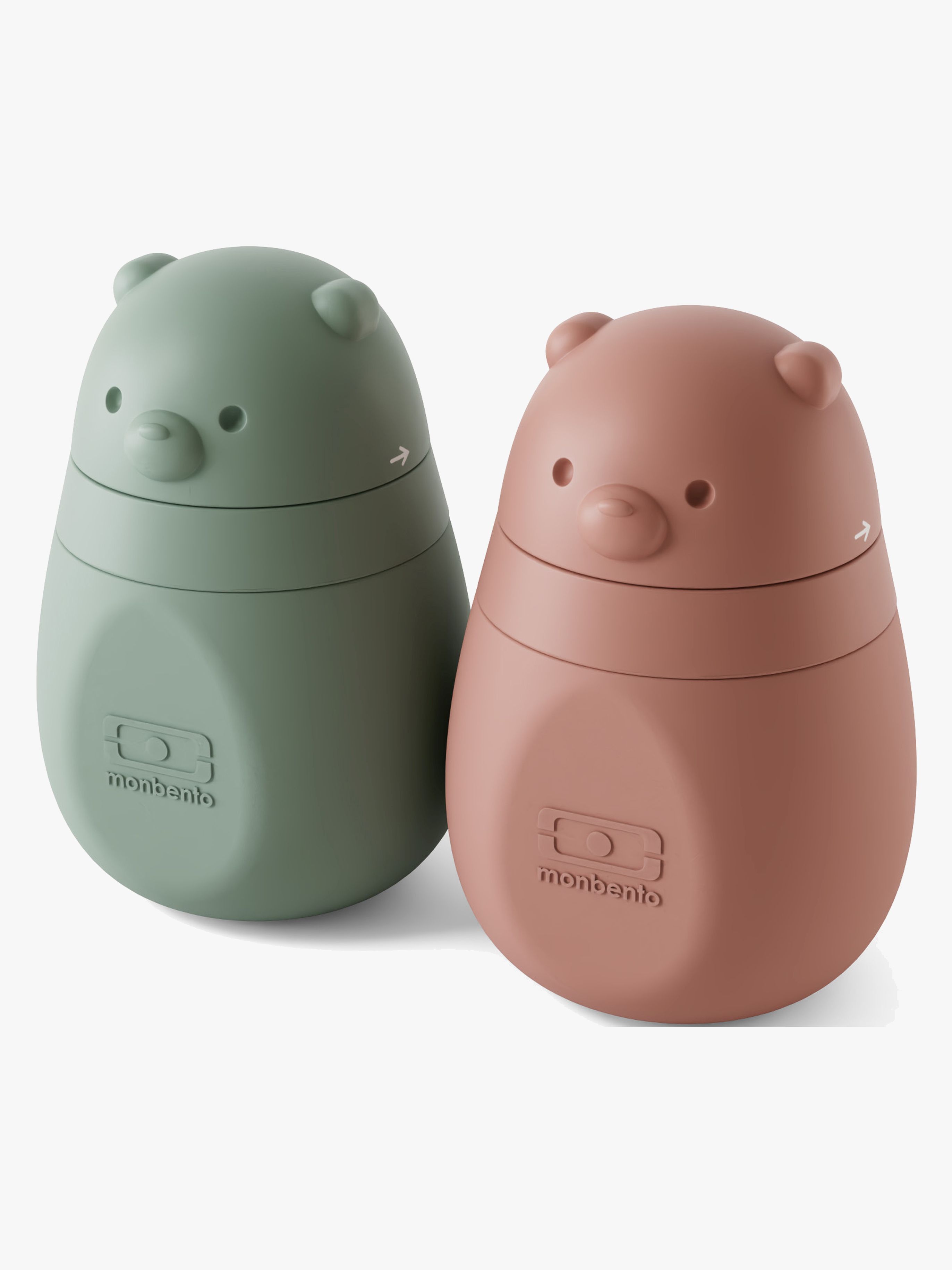 Monbento Yummy Quetschbeutel 2er-Pack, Pink Mocca/Green