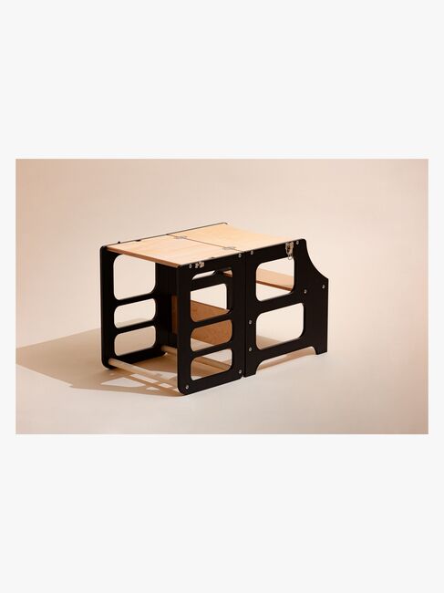 Duck Woodworks Klappbarer Lernturm, Schwarz