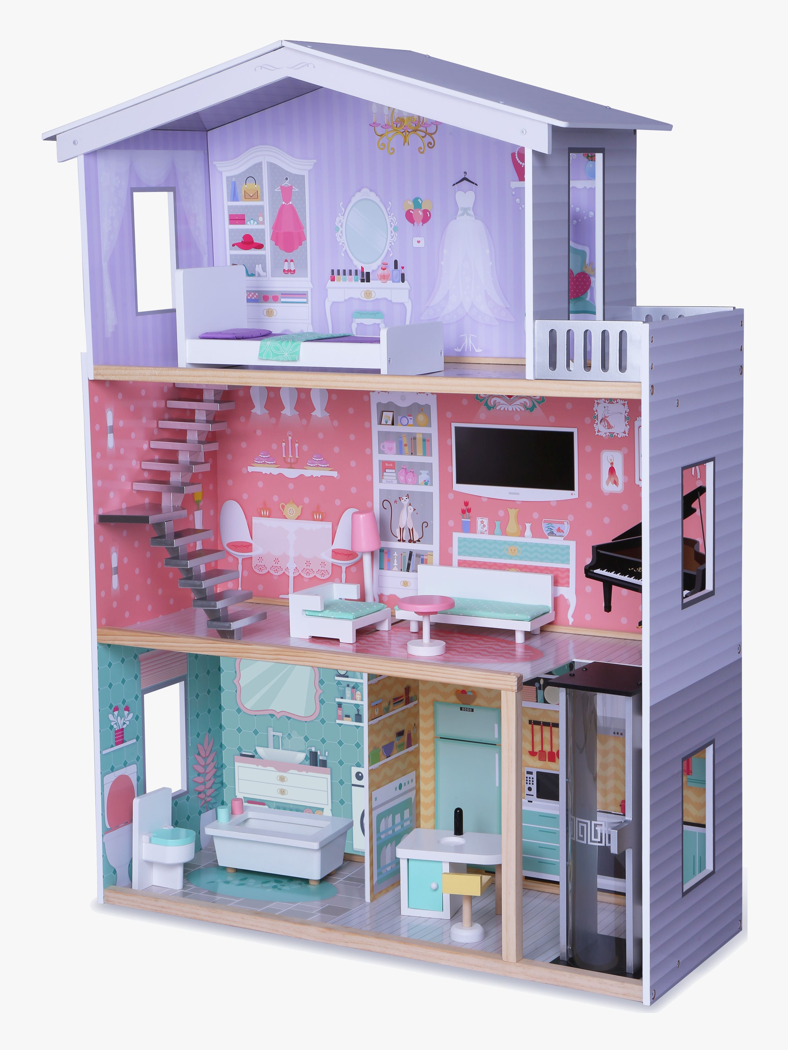 Meridas Puppenhaus, Holz
