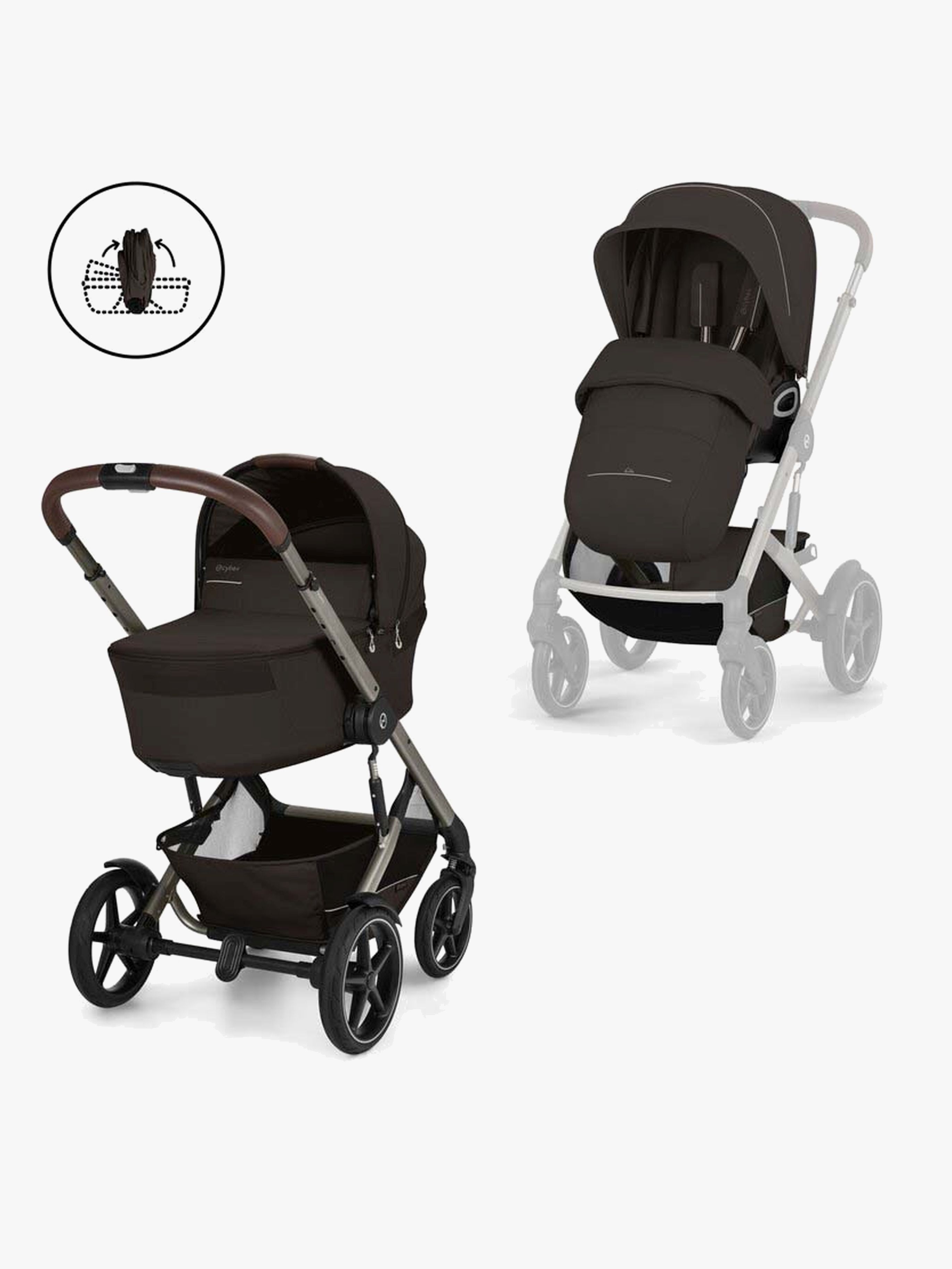 Cybex Talos S Lux Kombikinderwagen, Chocolate Brown