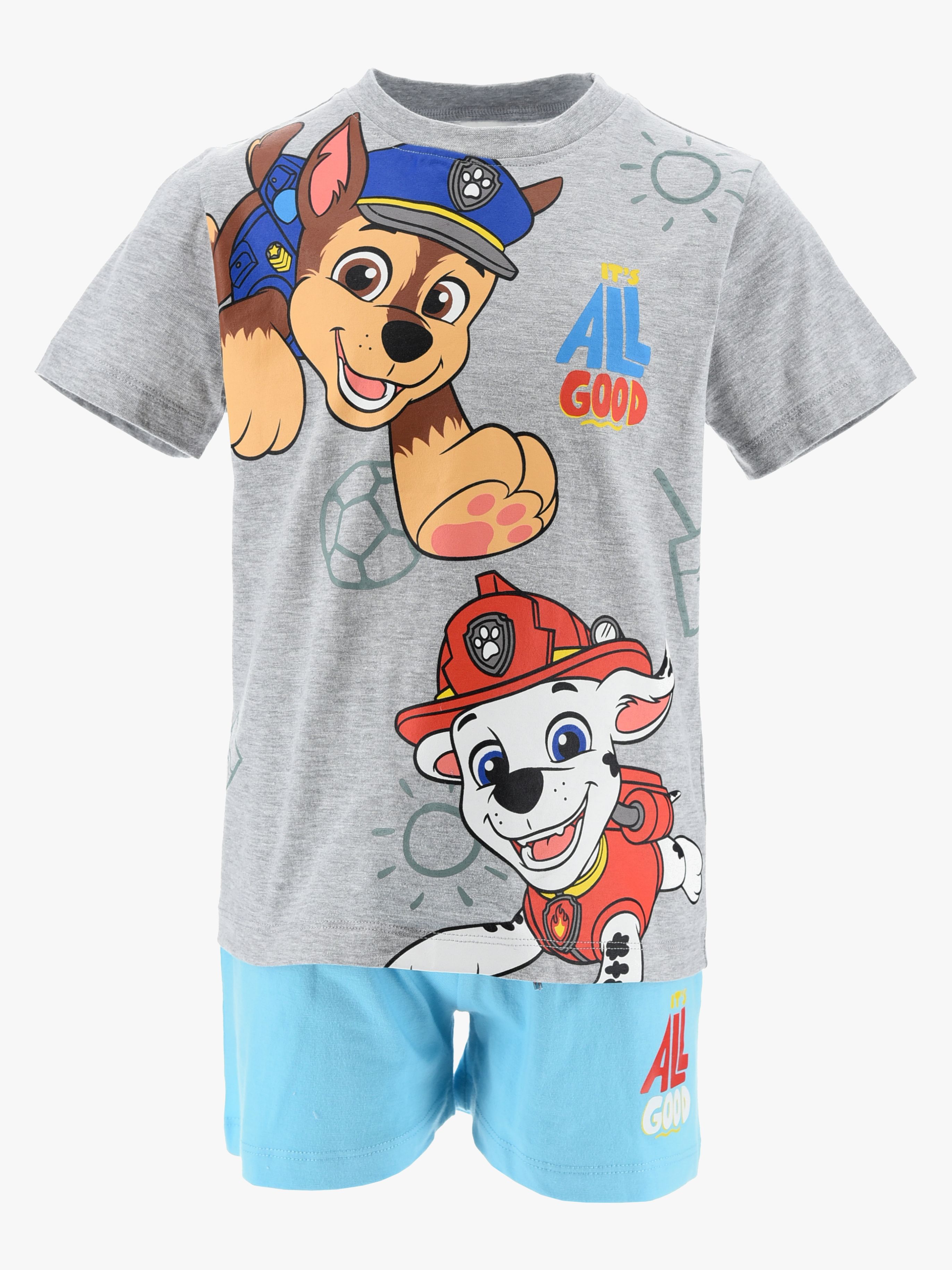 Paw Patrol T-Shirt Und Shorts Set, Hellgrau, 104-110
